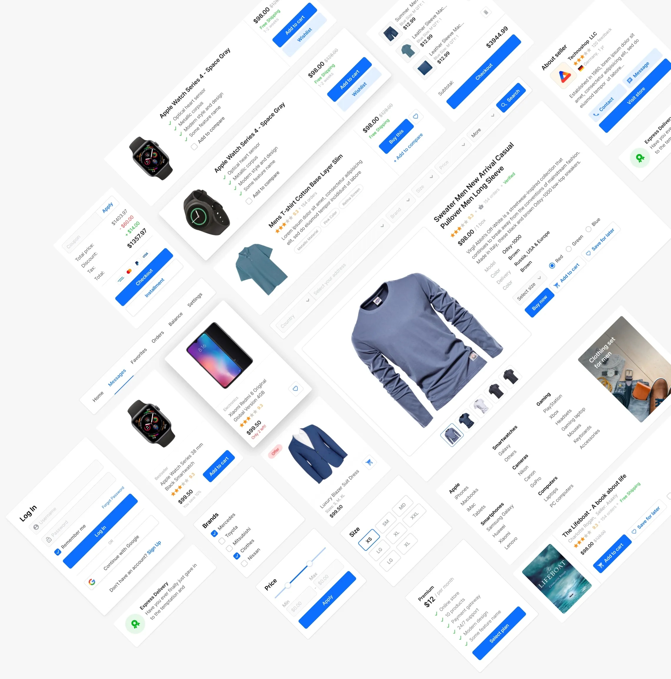 E-Commerce Ui Kit And Templates For Figma, Sketch within Uikit Free Templates