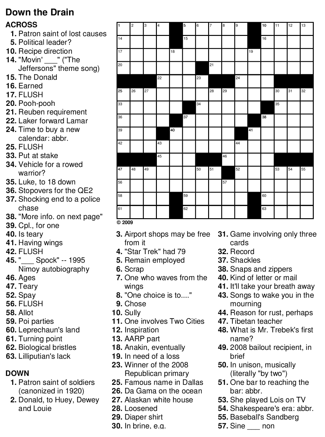 Easy Crossword Puzzles For Seniors | Activity Shelter - Worksheets within Free Printable Crosswords For The Elderly