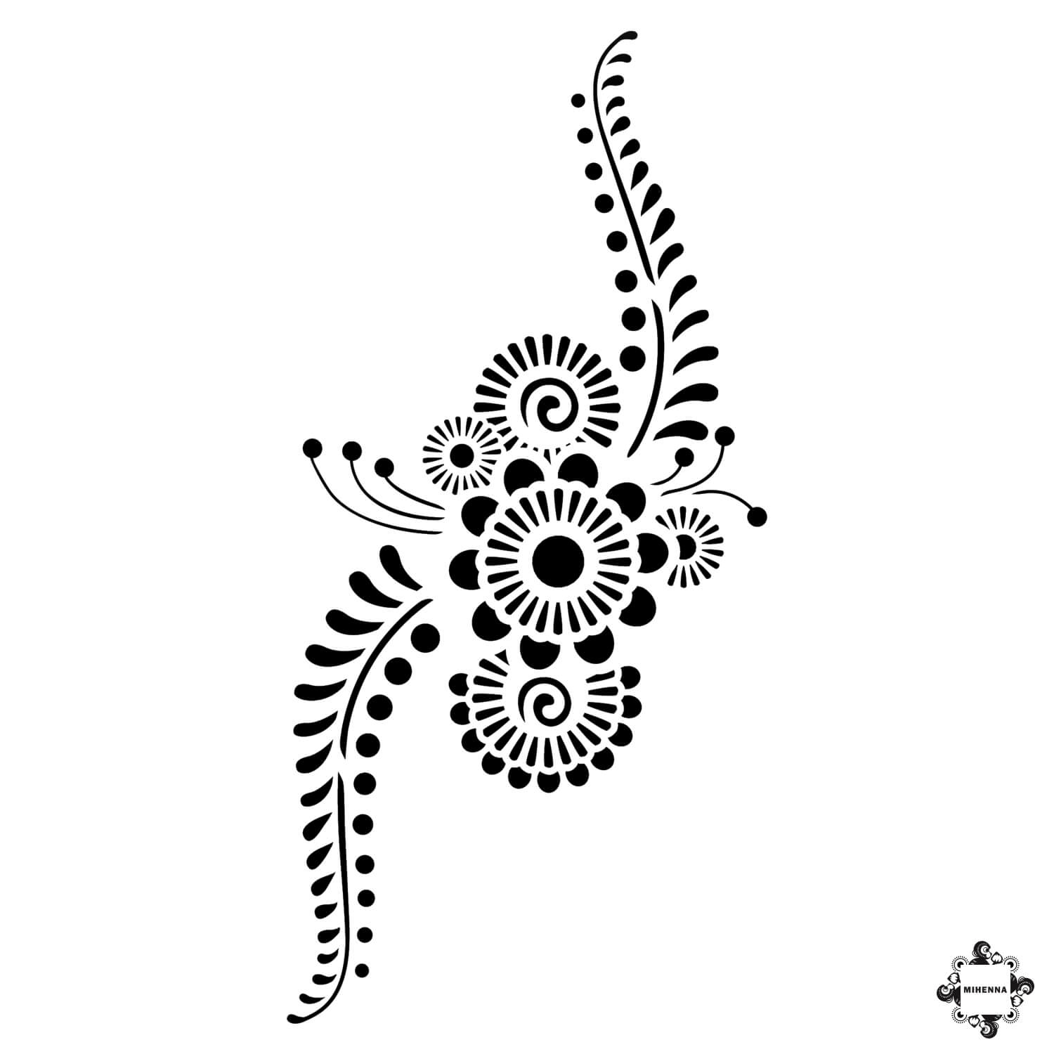Easy Diy Henna Designs For Statement Body Art | Shop Mihenna pertaining to Simple Printable Henna Stencils