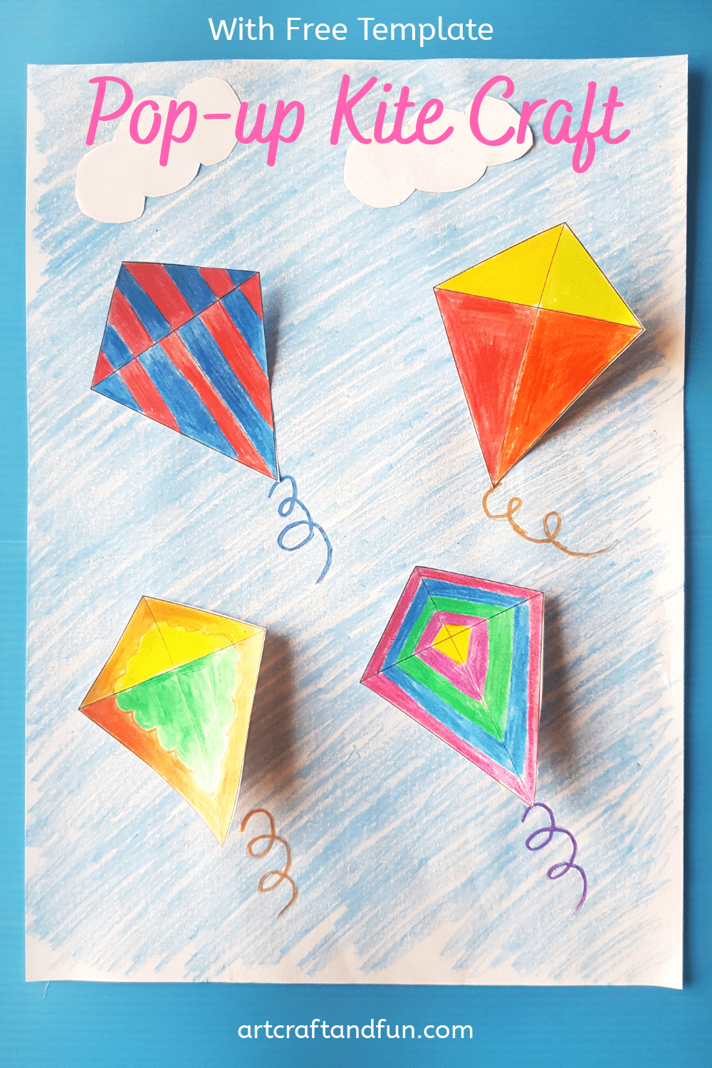Easy Pop Up Kite Craft - regarding Free Kite Printables