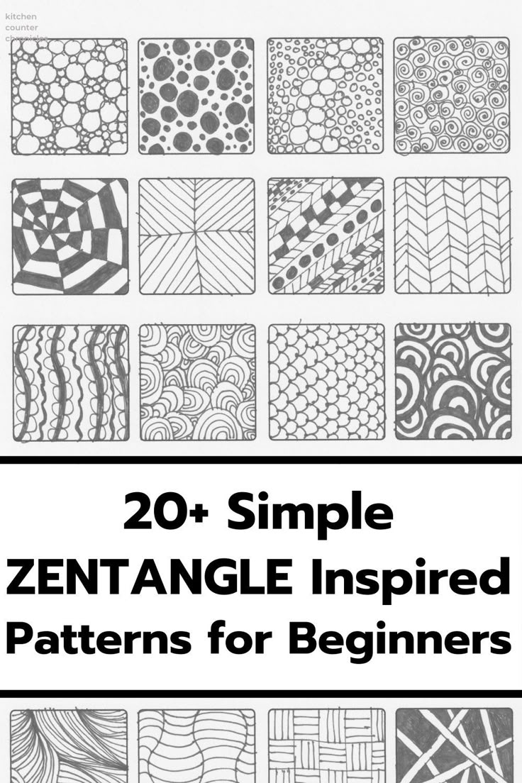 Easy Zentangle Patterns For Beginners And Kids in Free Printable Zentangle Patterns