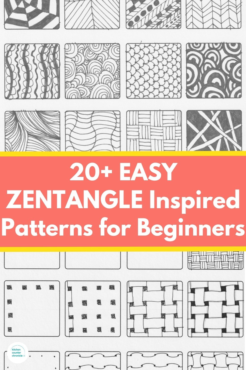 Easy Zentangle Patterns For Beginners And Kids with Free Printable Tangle Patterns