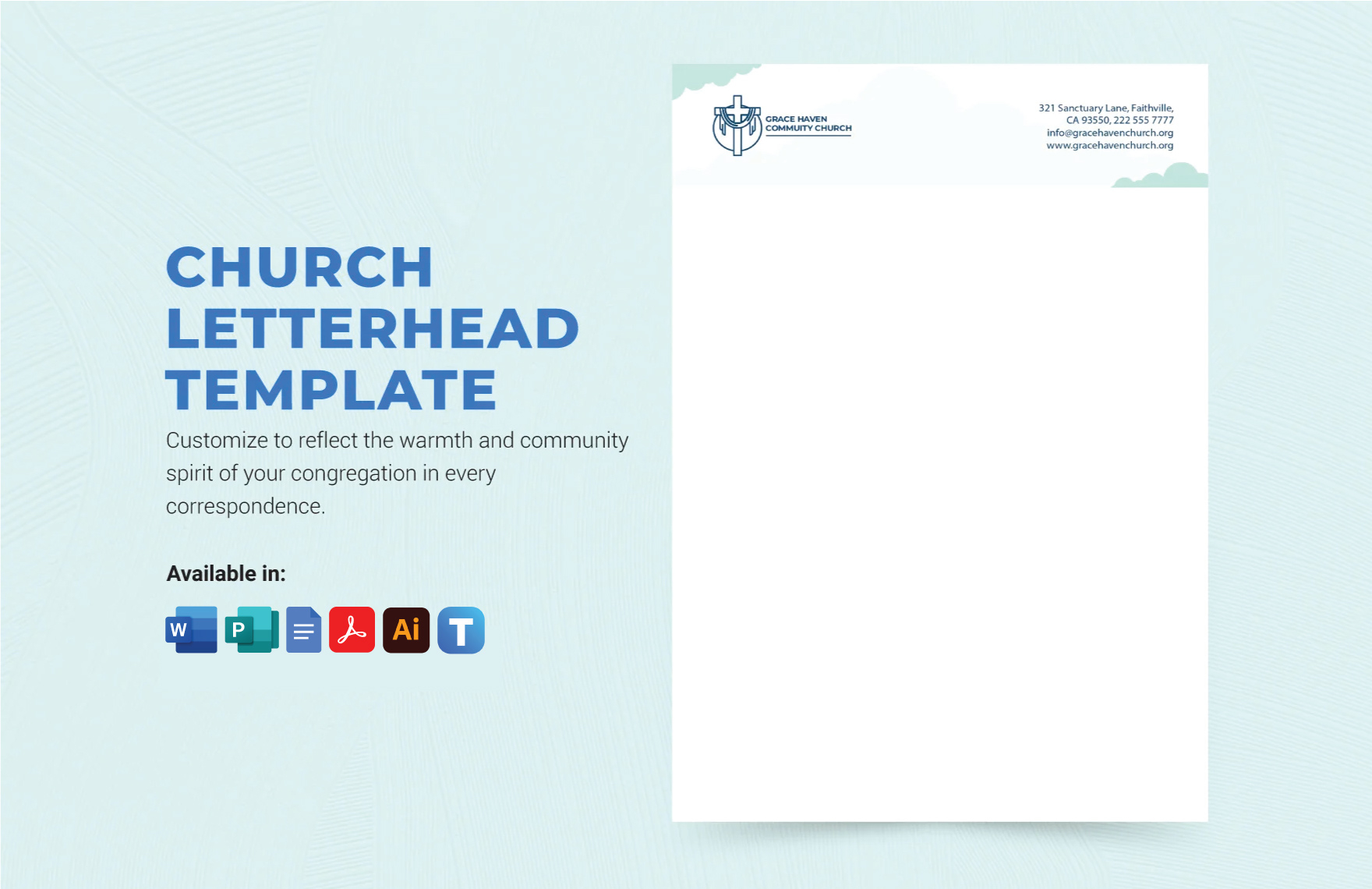 Editable Church Letterhead Templates In Word To Download within Free Church Letterhead Templates Word