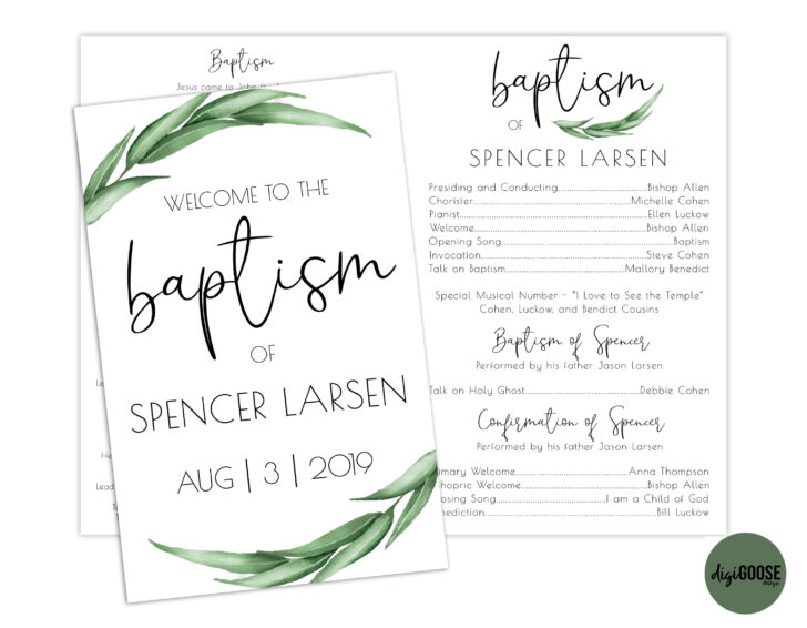 Lds Baptism Templates Free Download