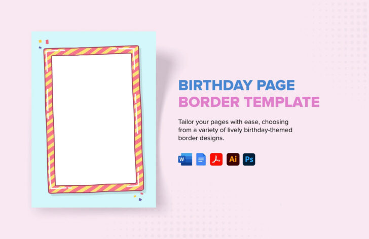 Free Birthday Border Templates For Microsoft Word