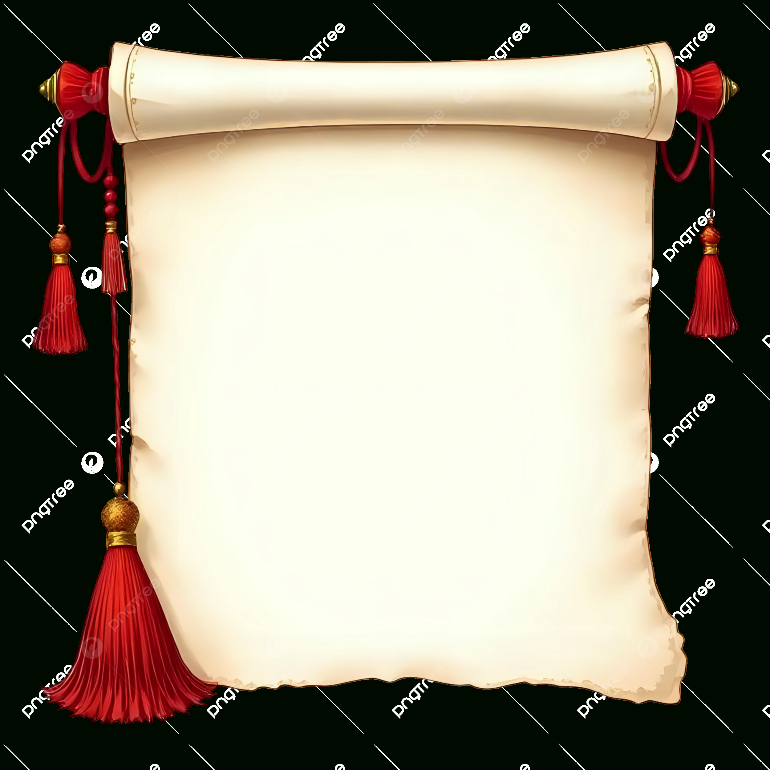 Elegant Scroll With Red Tassels, Scroll, Red Tassels, Blank Scroll inside Free Blank Scroll Template
