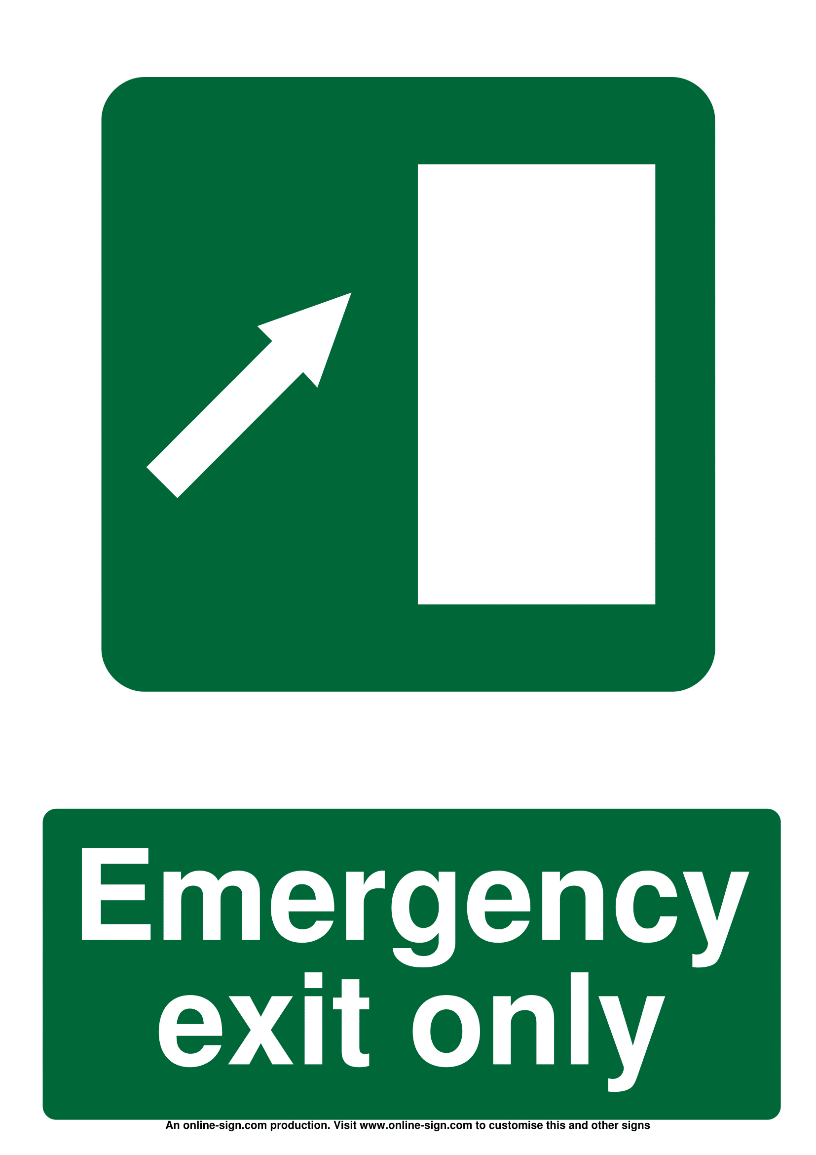 Emergency Exit Signs | Poster Template inside Free Printable Exit Sign Template