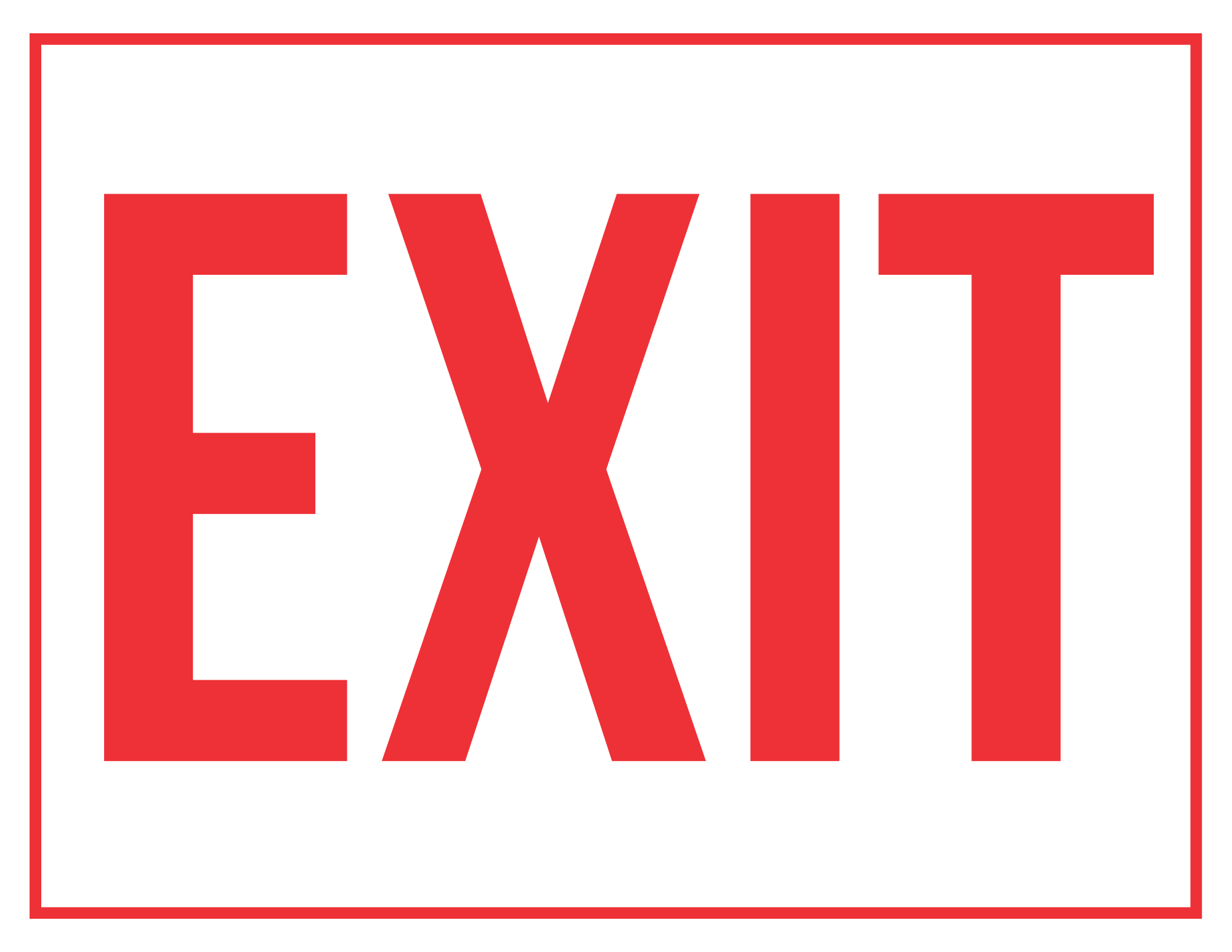 Exit Sign: Printable Templates (Free Pdf Downloads) inside Free Printable Exit Sign Template