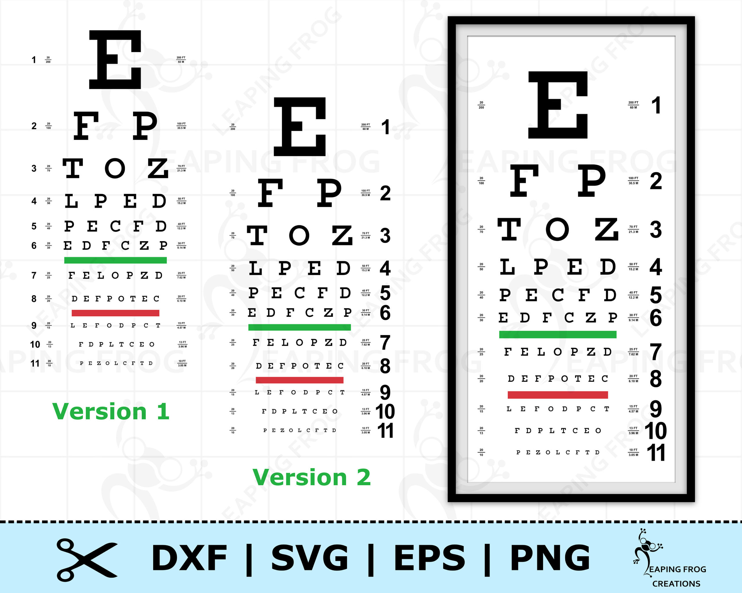 Eye Chart To Print. Png, Dxf, Svg, Eps. Cricut Cut Files throughout Dmv Eye Chart Printable