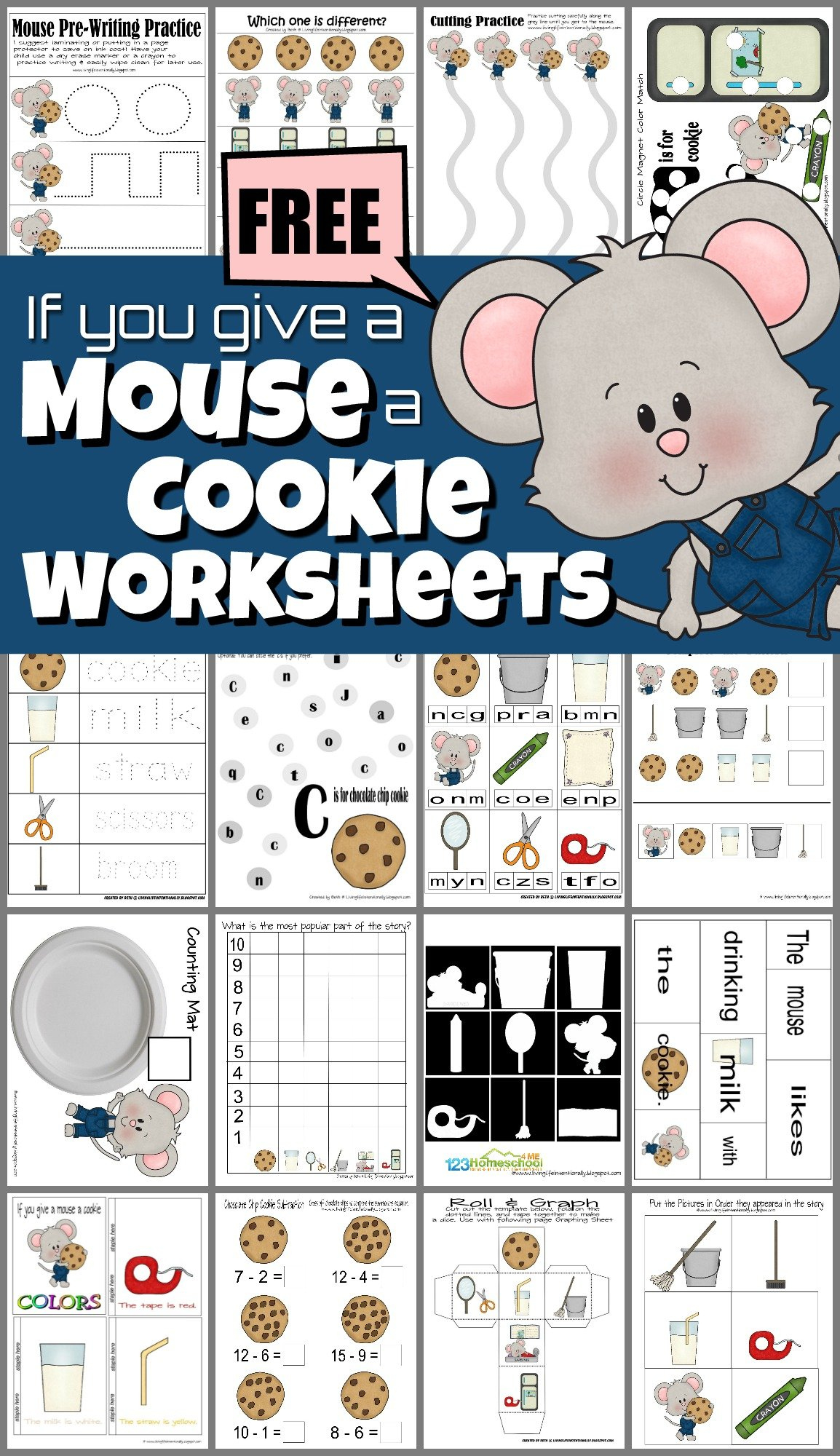 🐭🍪 Free Printable Mouse And Cookie Worksheets And Activities pertaining to If You Give a Mouse a Cookie Free Printables