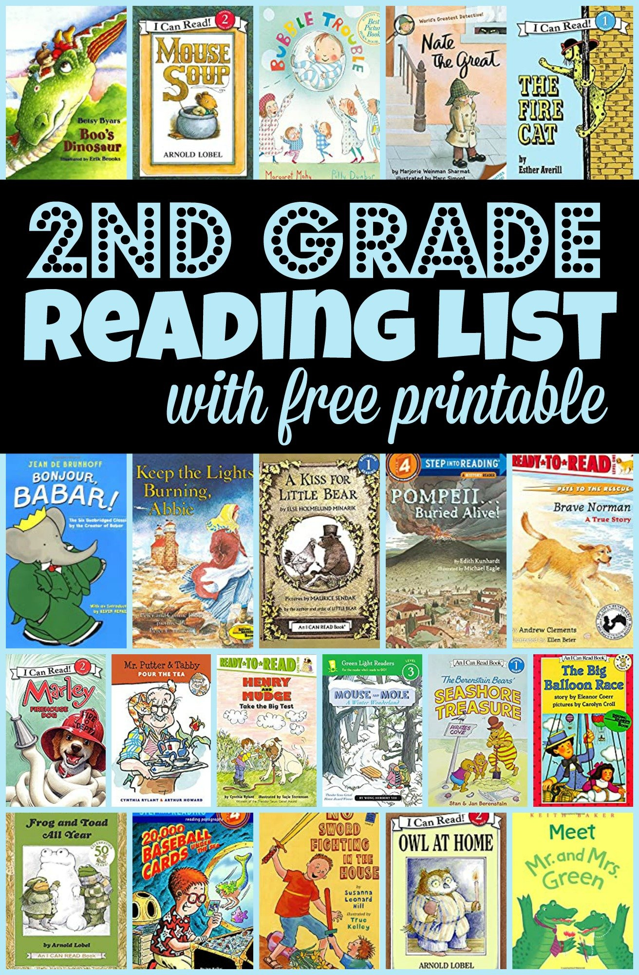 📚 Best 2Nd Grade Reading Books List (Free Printable) with Free Printable Level G Books