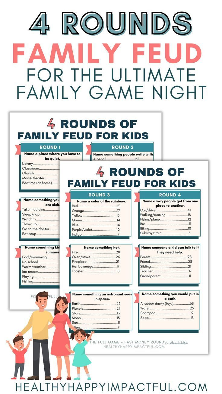 Family Feud Questions And Answers Free Printable Game. pertaining to Free Printable Family Feud Questions
