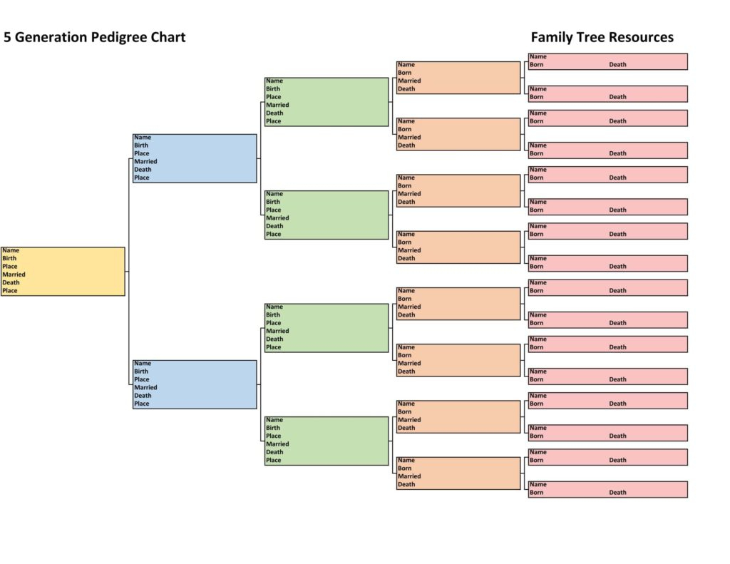 Family History Charts: Easy To Use, Free To Download - Family Tree pertaining to Free Printable 5 Generation Family Tree