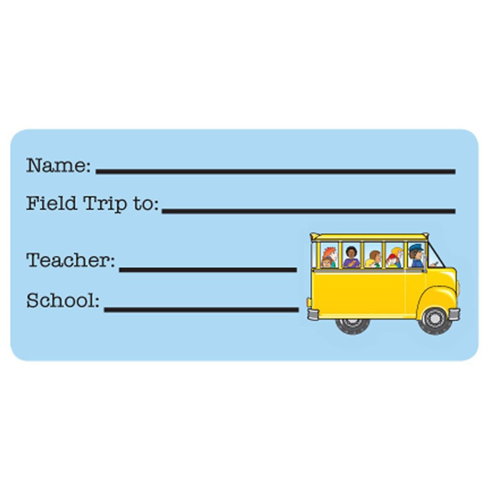 Field Trip Nametags, 1-5/8&amp;quot; X 3-1/4&amp;quot; , Pack Of 36 - Se-829 | inside Free Field Trip Name Tags Template