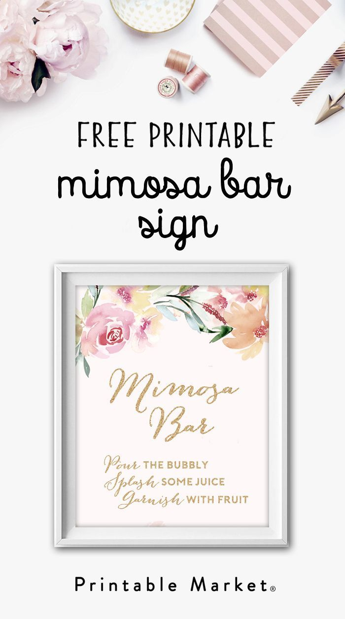 Find The Perfect Printable - Printable Market in Free Mimosa Bar Printables
