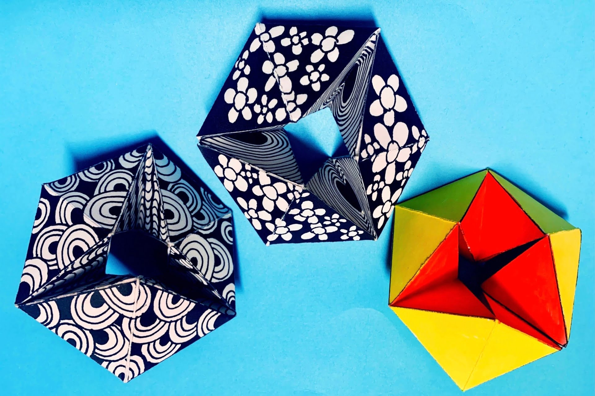 Flextangle Designs | Paper Toys For Kids | Lightly Sketched | Mono inside Flextangles Free Printables