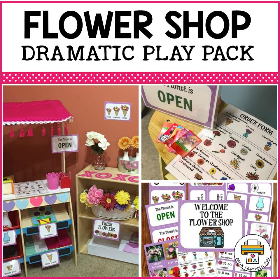 Flower Shop Preschool Dramatic Play - Pre-K Printable Fun throughout Free Preschool Flower Shop Printables