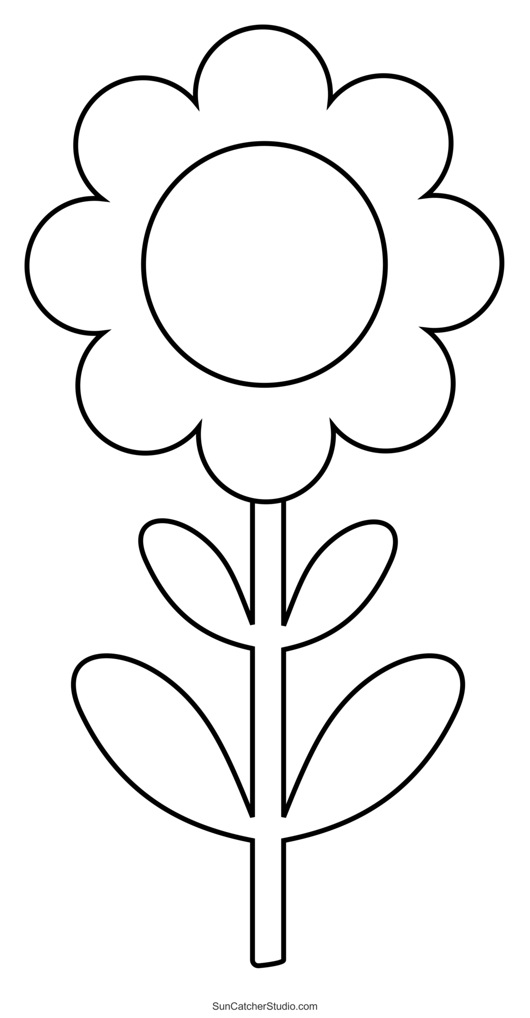 Flower Templates, Patterns, Svg Files (Printable Stencils) – Free within Free Flower Stem Template