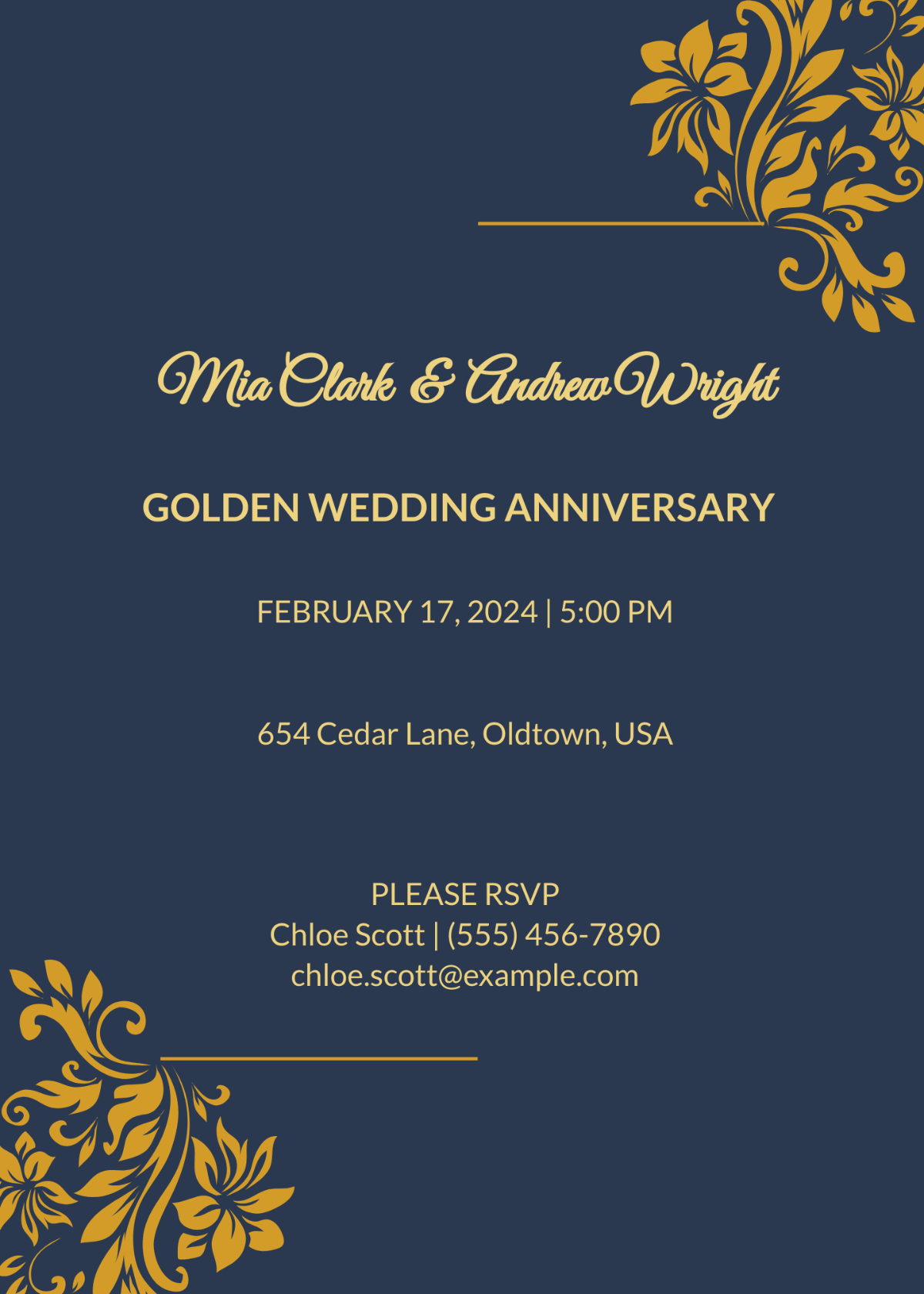 Free 50Th Anniversary Invitation Templates, Editable And Printable pertaining to Free Printable 50th Anniversary Cards