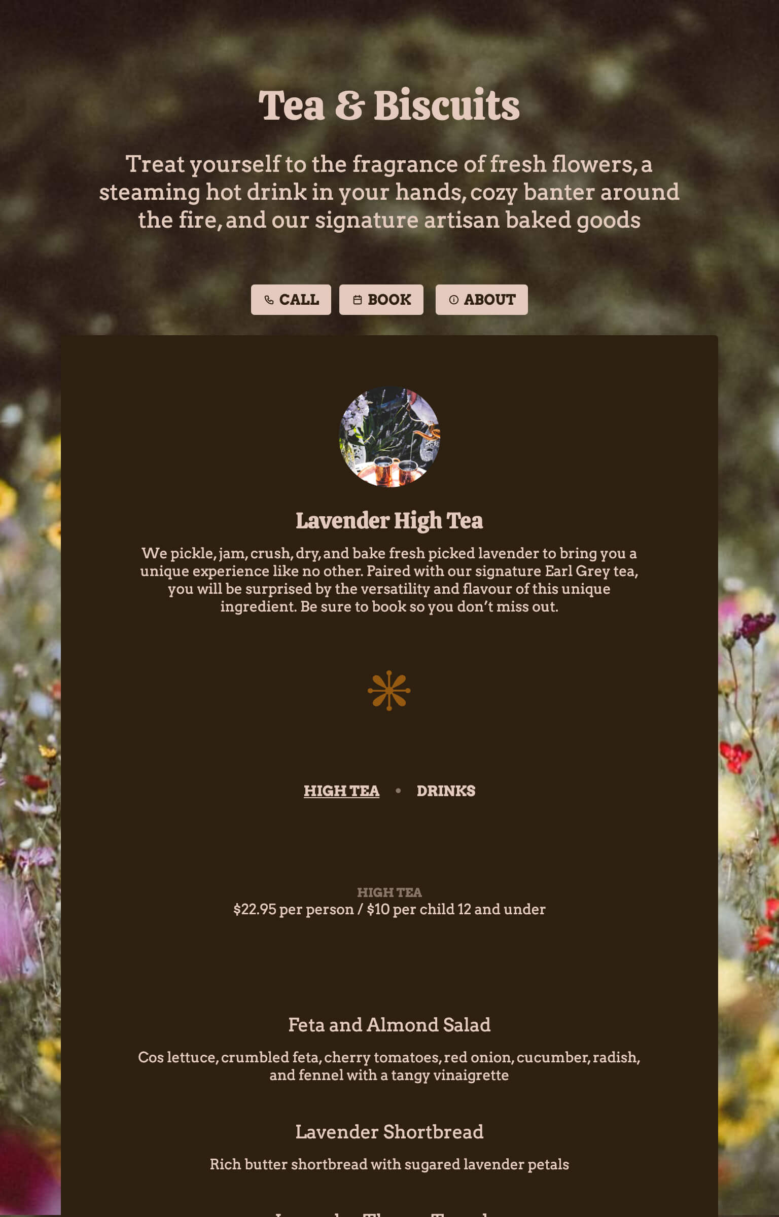 Free Afternoon Tea Menu Template | Menuzen inside Free Afternoon Tea Menu Template