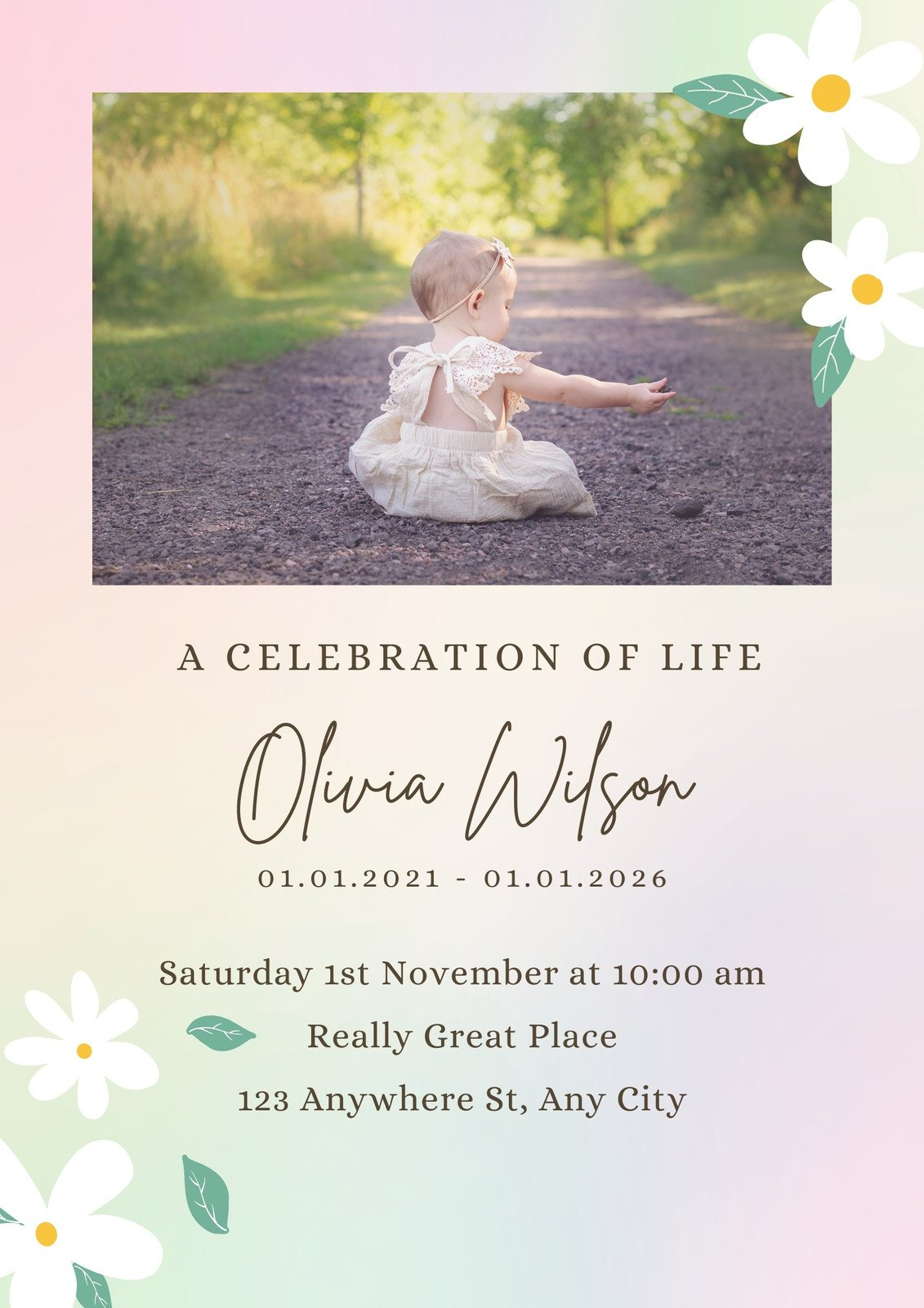 Free And Customizable Celebration Of Life Templates | Canva with Celebration of Life Flyer Templates Free
