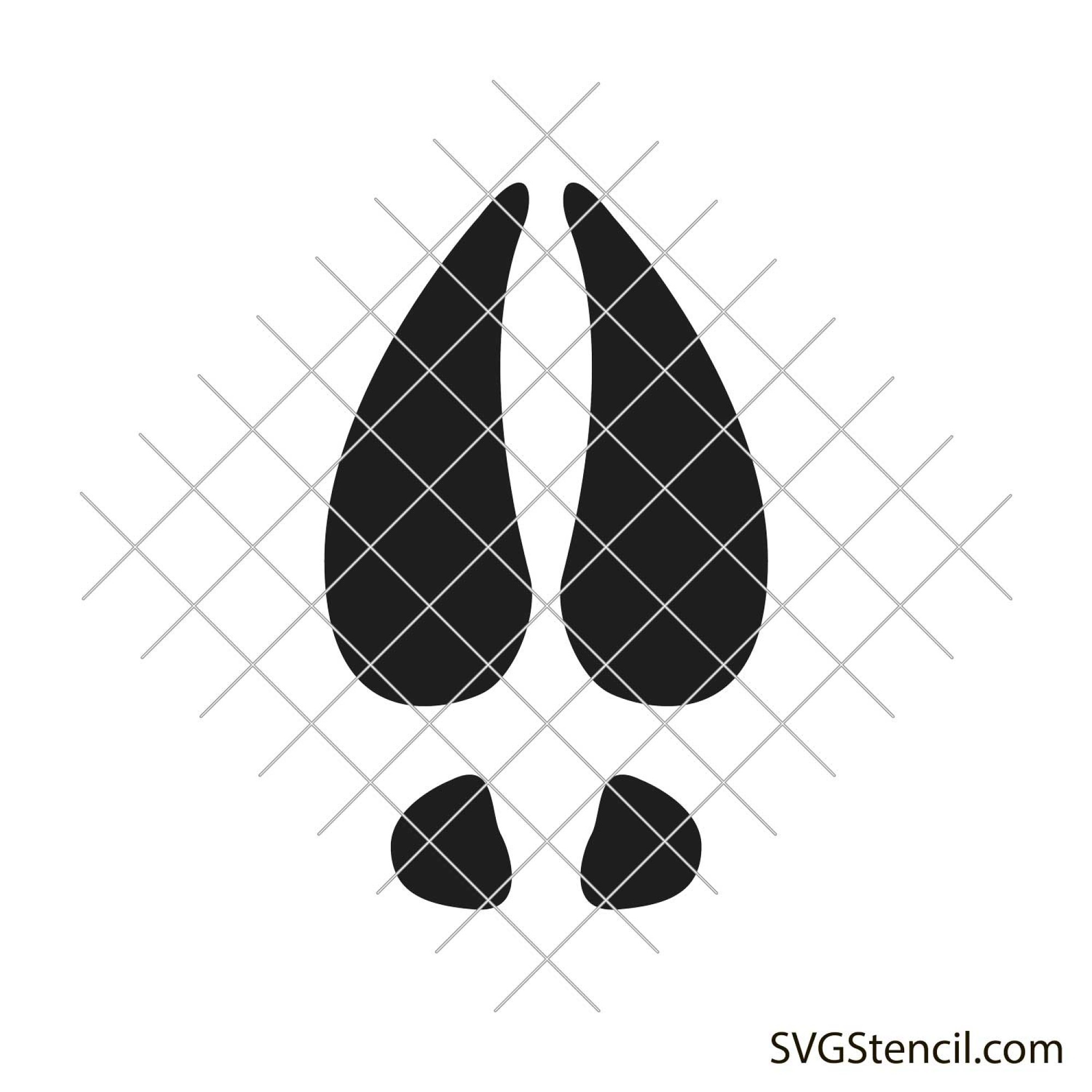 Free Animal Tracks Svg |Deer Footprints Svg |Deer Track Svg within Printable Deer Track Stencils
