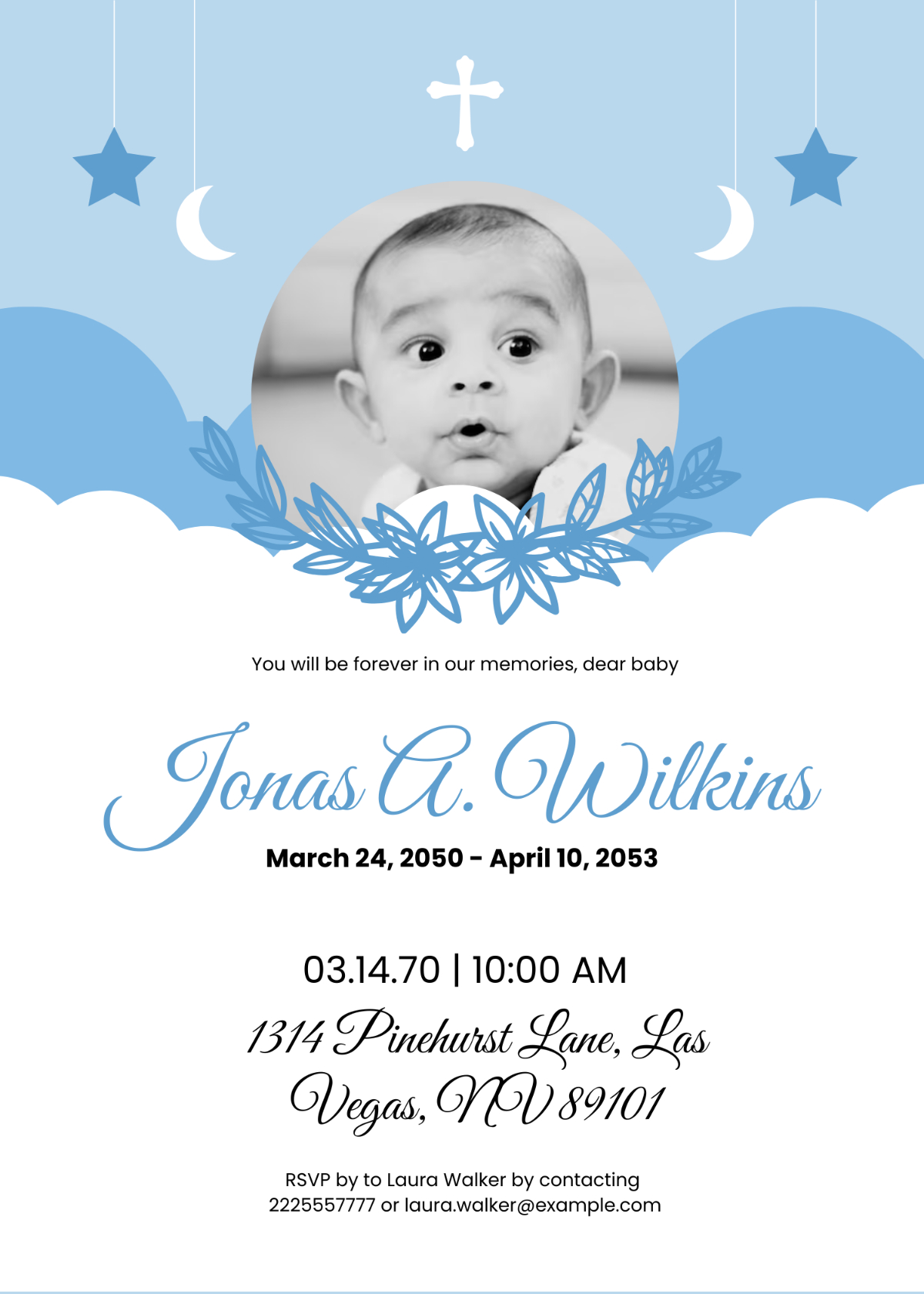 Free Baby Funeral Template To Edit Online in Free Baby Obituary Template
