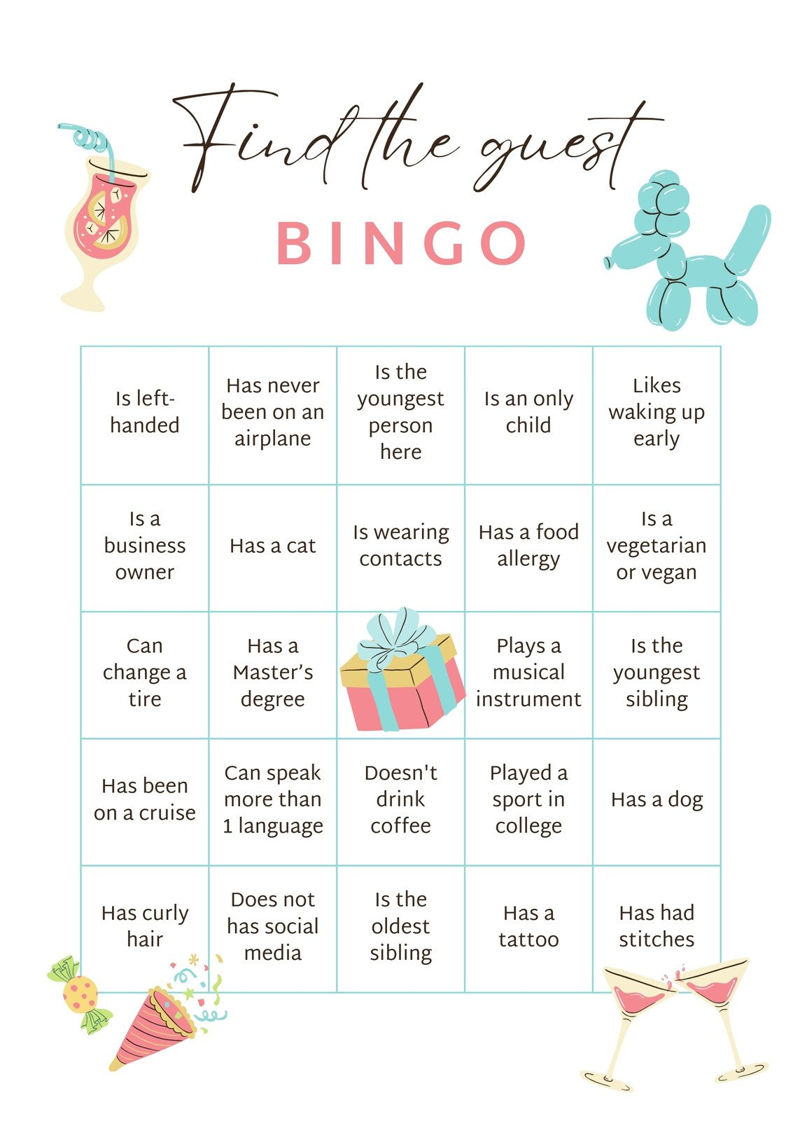 Free Bingo Card Templates To Customize And Print | Canva in Free Friendship Bingo Game Printables