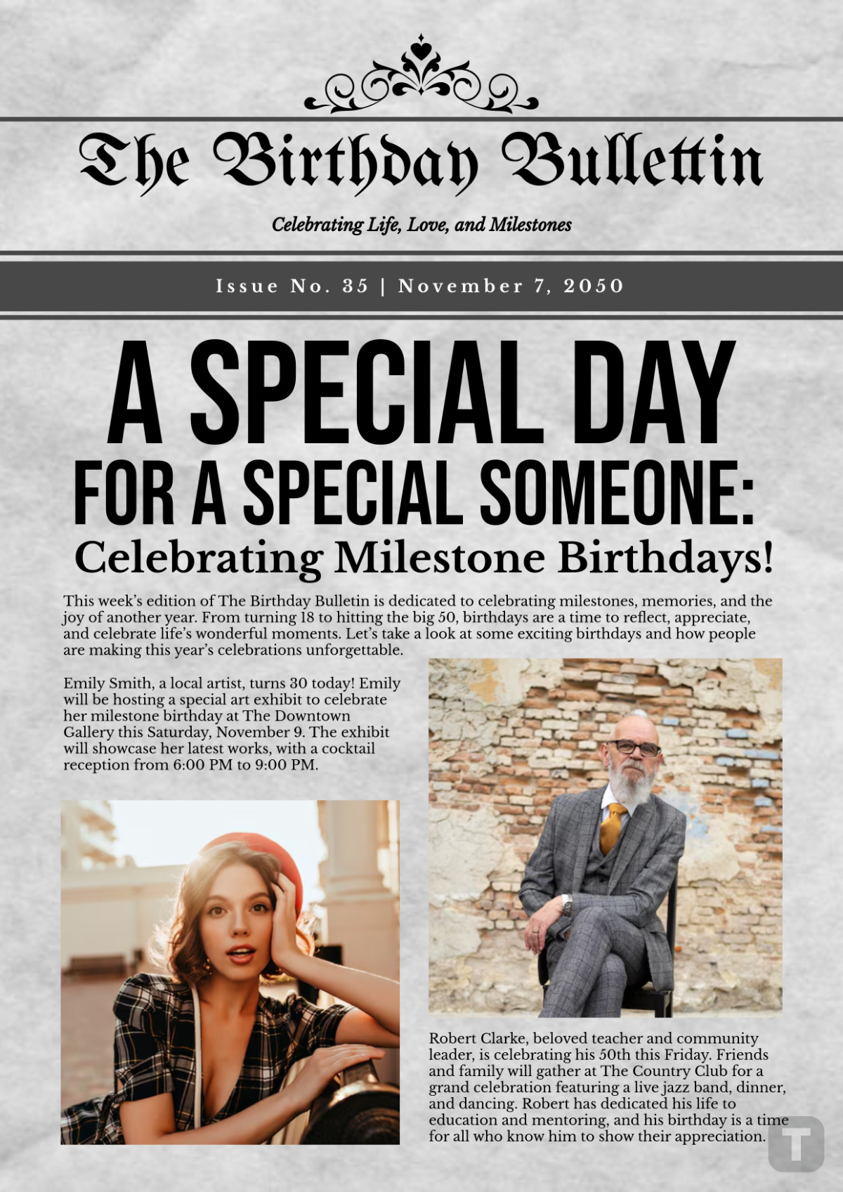 Free Birthday Newspaper Cover Template To Edit Online for Free Birthday Newspaper Template