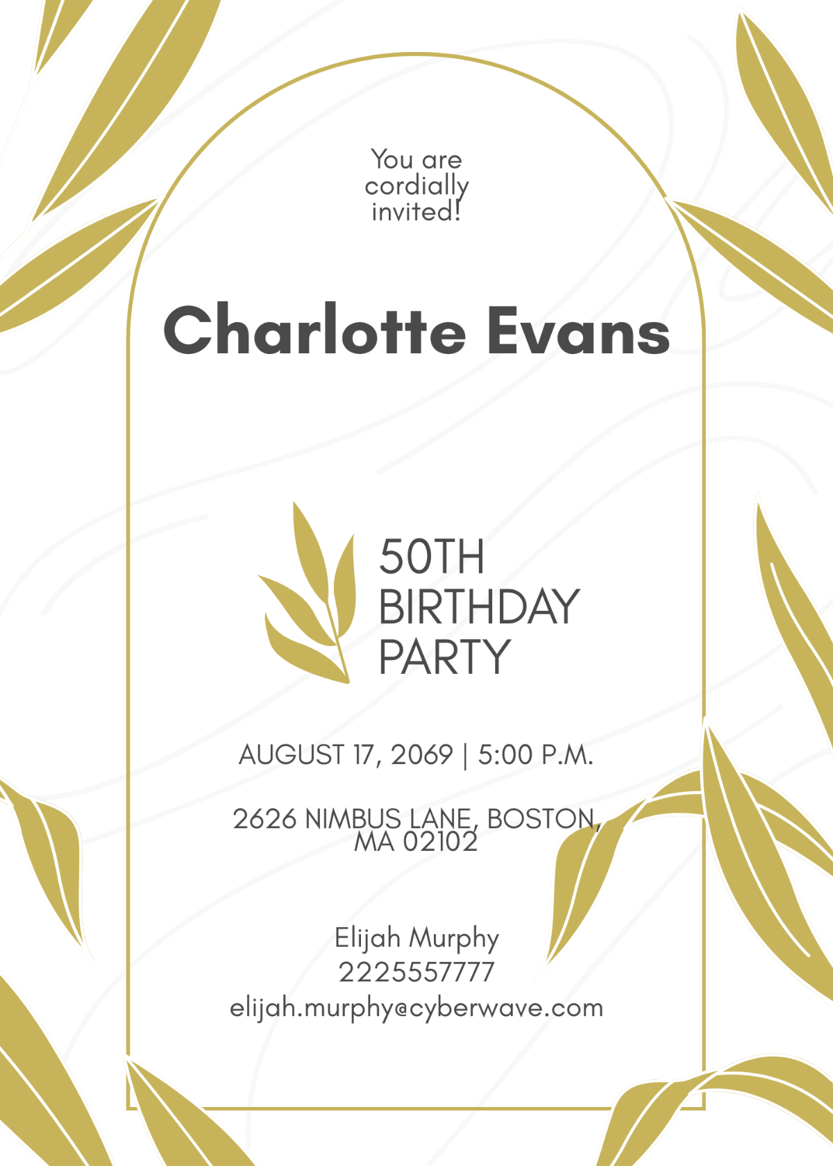 Free Border 50Th Birthday Invitation Template To Edit Online throughout Free Printable 50Th Birthday Borders