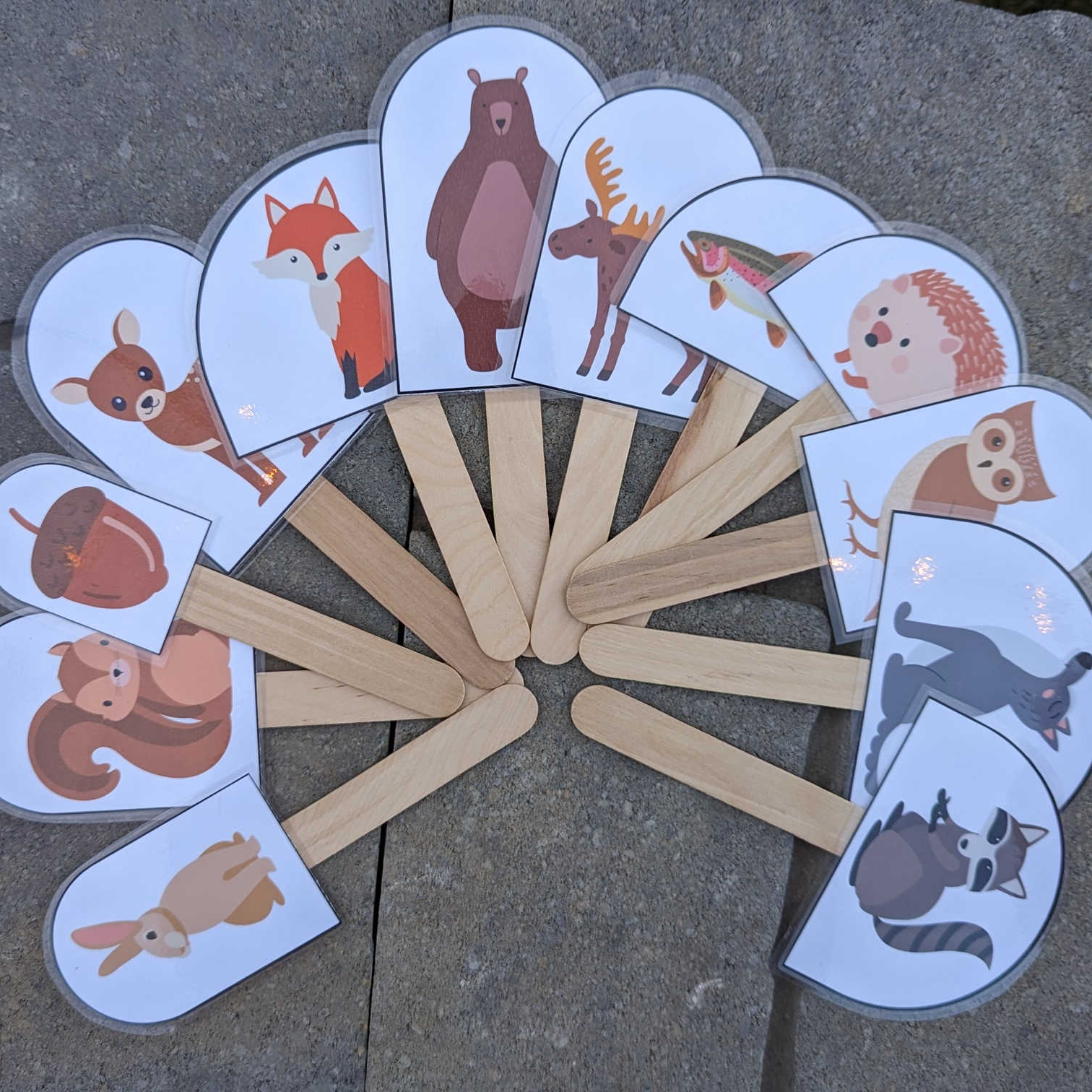 Free} Camping And Forest Animal Stick Puppets Printable - Sunshine throughout Free Printable Stick Puppet Patterns