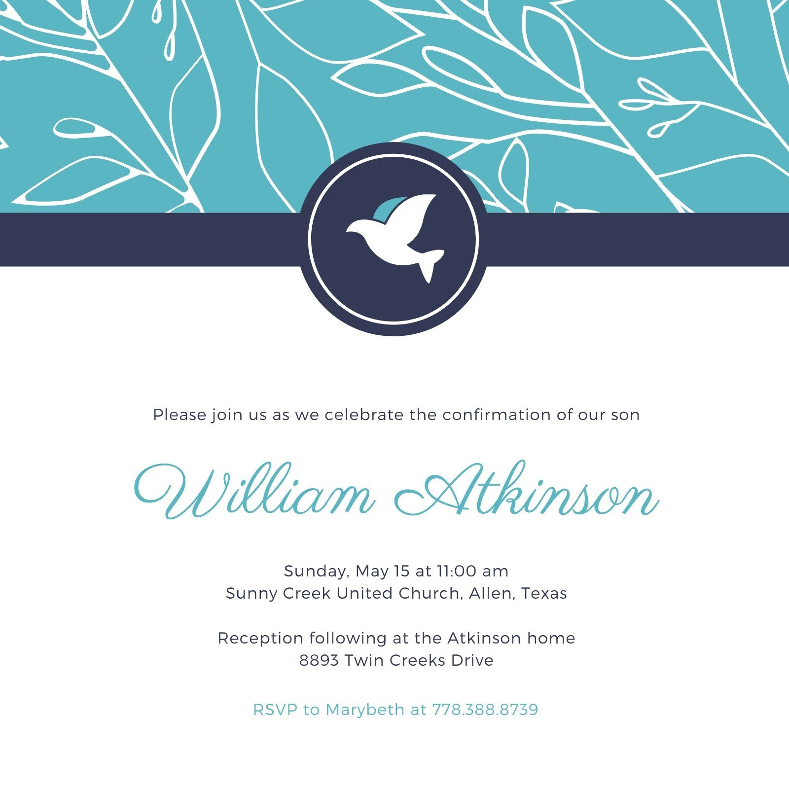 Free Confirmation Invitation Templates To Customize | Canva in Free Printable Confirmation Cards Online