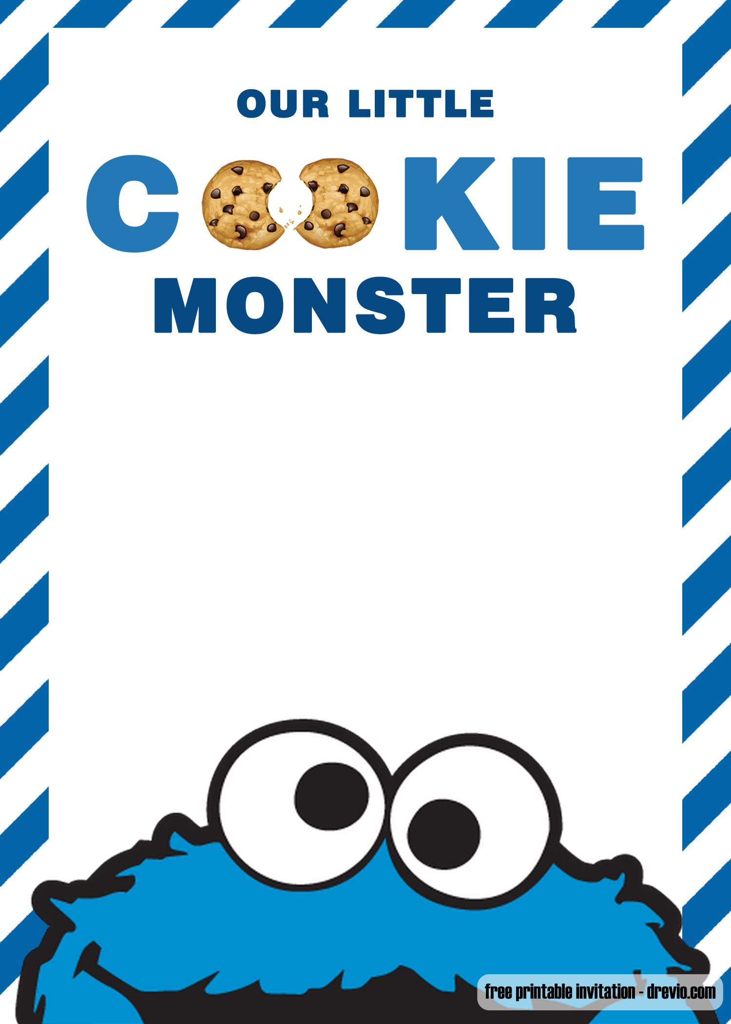 Free Cookie Monster Baby Shower Invitations 2025 | Www regarding Free Printable Cookie Monster Birthday Cards