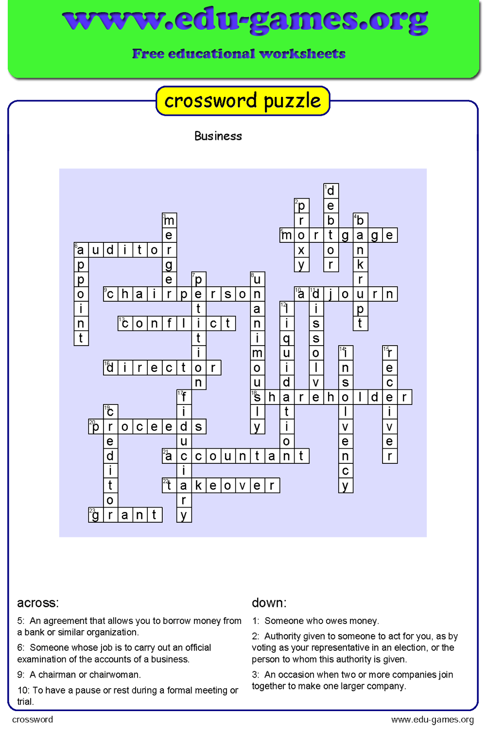 Free Crossword Maker For Kids - The Printable Worksheets Creator with Free Printable Crossword Maker For Teachers