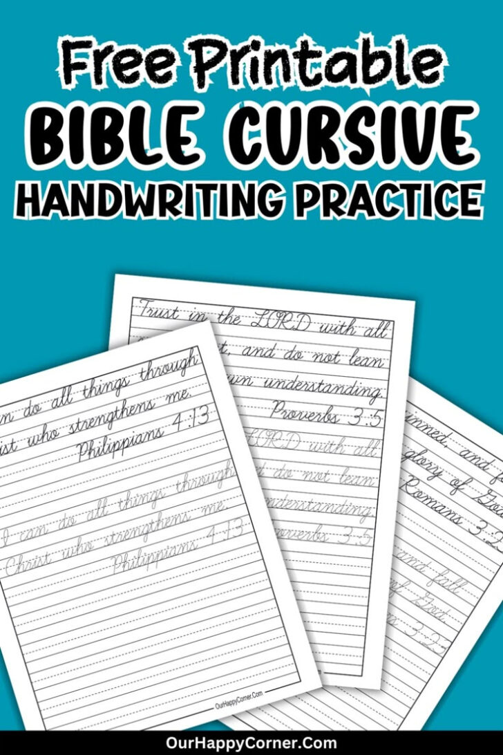 Free Printable Bible Verses For Handwriting and Copywork
