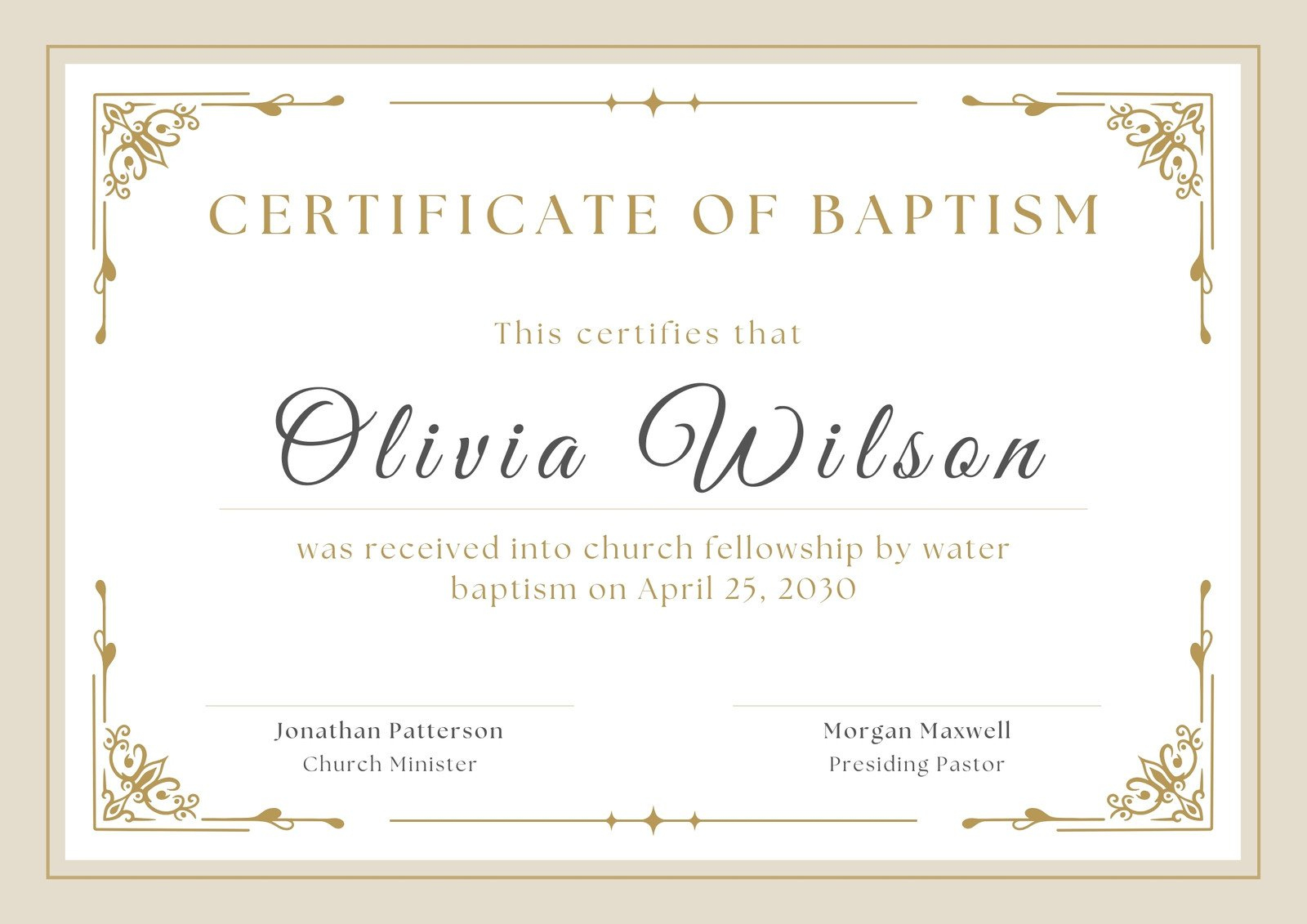 Free Custom Printable Baptismal Certificate Templates | Canva with Free Printable Rcia Certificates