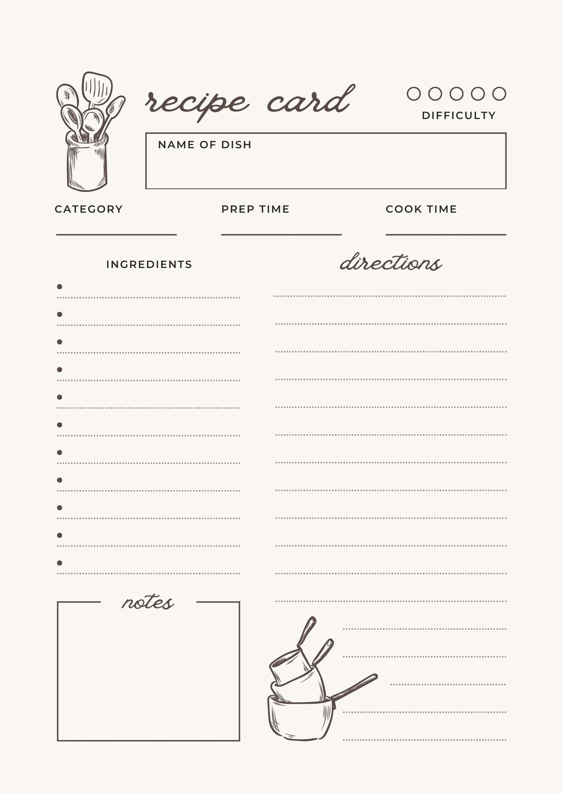 Free, Custom Printable Recipe Card Templates Online | Canva inside Free Editable Recipe Templates For Microsoft Word