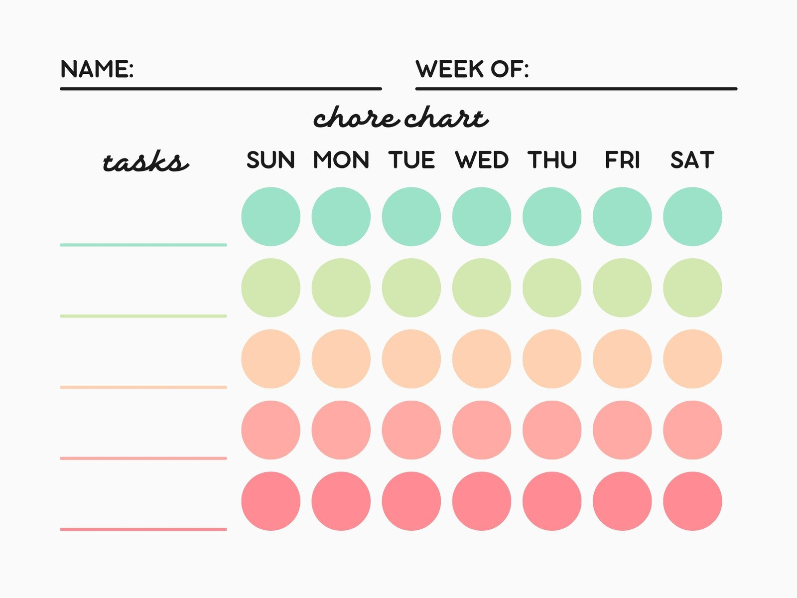 Free Customizable Chore Chart Templates To Print | Canva throughout Behavior Chore Chart Printable