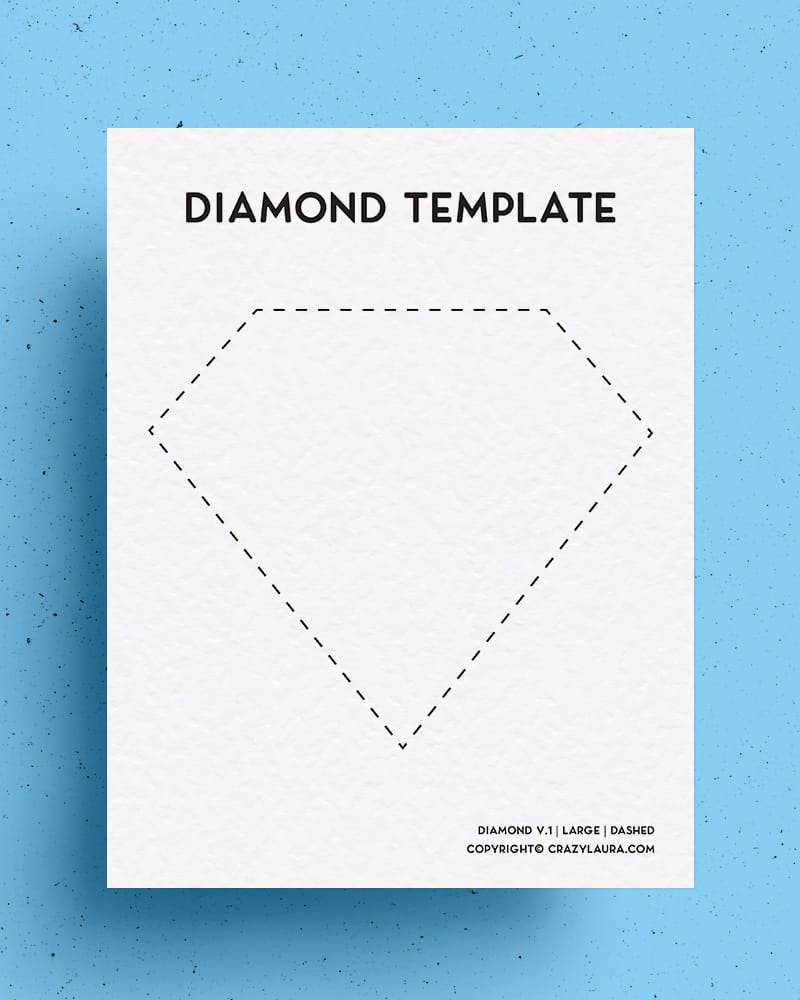 Free Diamond Template &amp;amp; Outline Printable Sheets - Crazy Laura pertaining to Free Printable Diamond Stencils