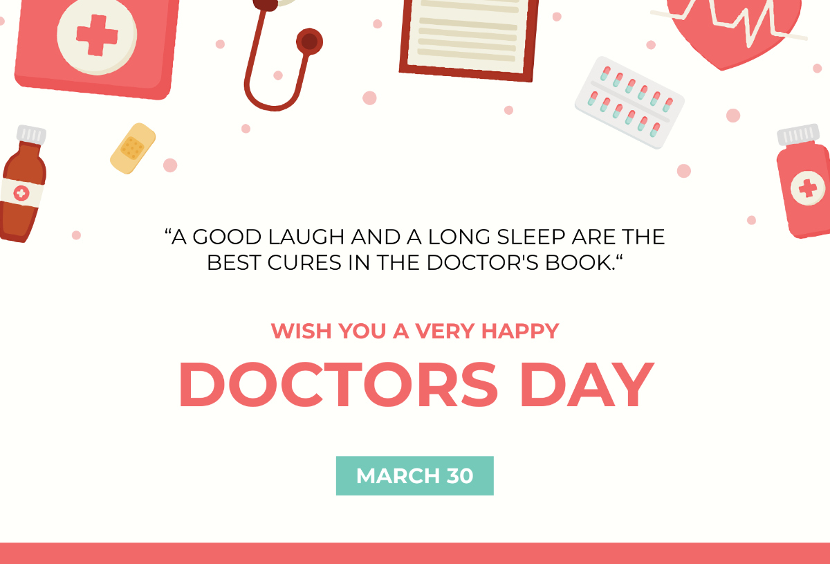 Free Doctors&amp;#039; Day Greeting Card Template To Edit Online in Free Printable Happy Doctors Day Cards