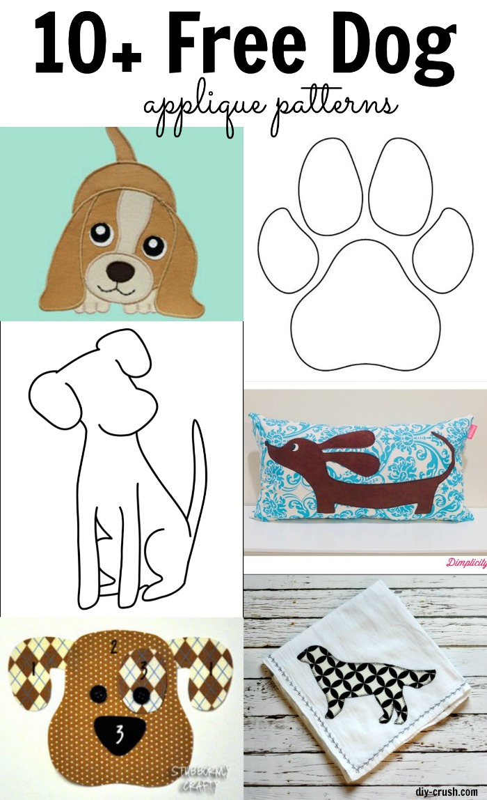 Free Dog Applique Patterns - Diy Crush with Printable Dog Applique Patterns