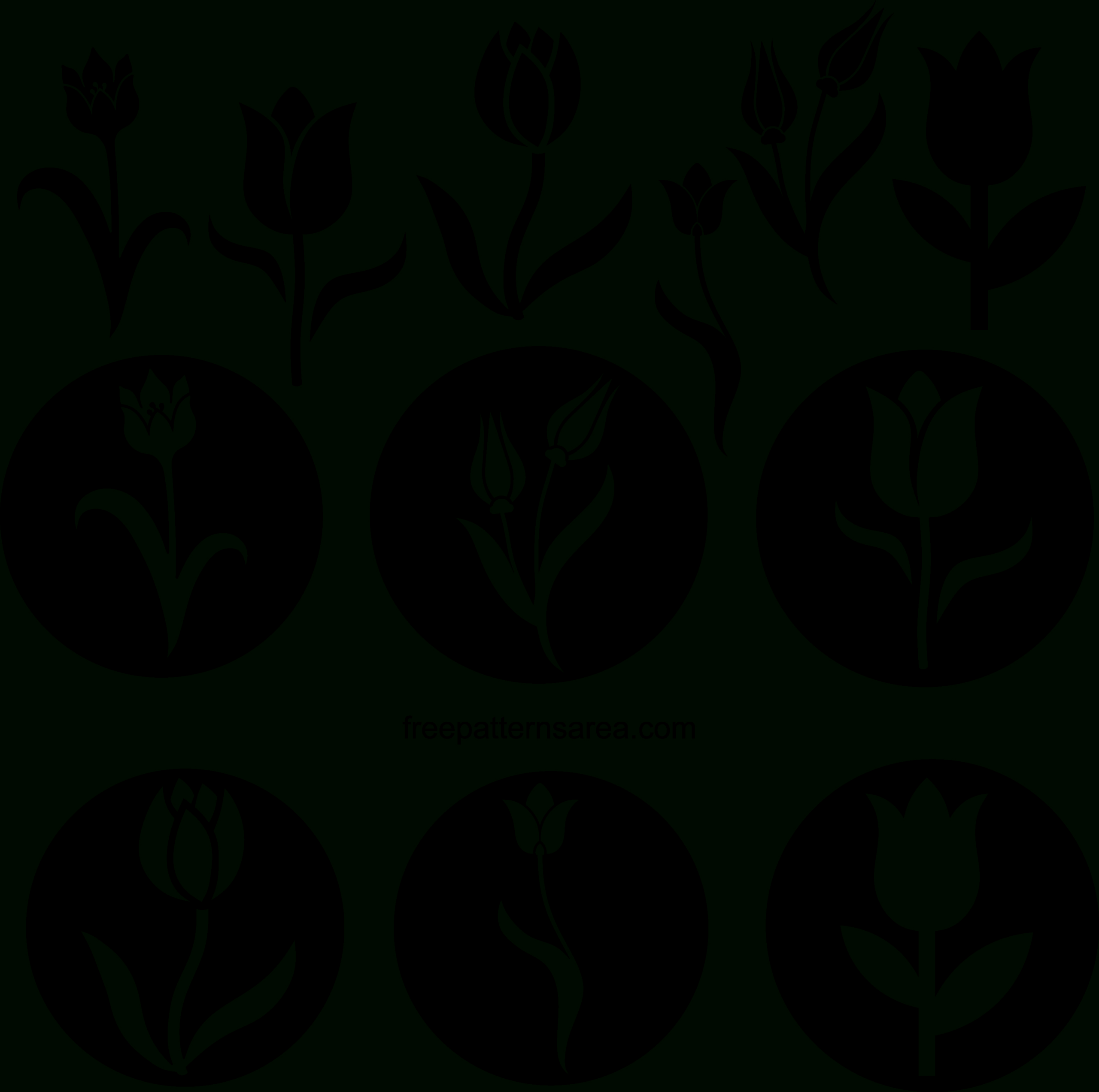 Free Download: Unique Tulip Stencil Vector Art Designs throughout Free Printable Tulip Stencils