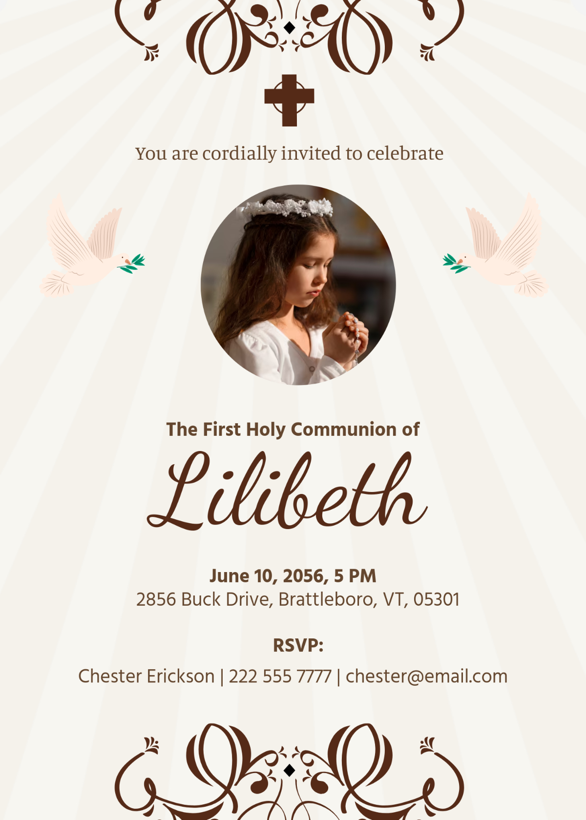 Free First Communion Invitation Templates, Editable And Printable regarding Free Printable Communion Cards