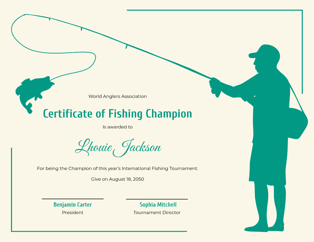 Free Fishing Champion Certificate Template To Edit Online with regard to Free Fishing Certificate Templates
