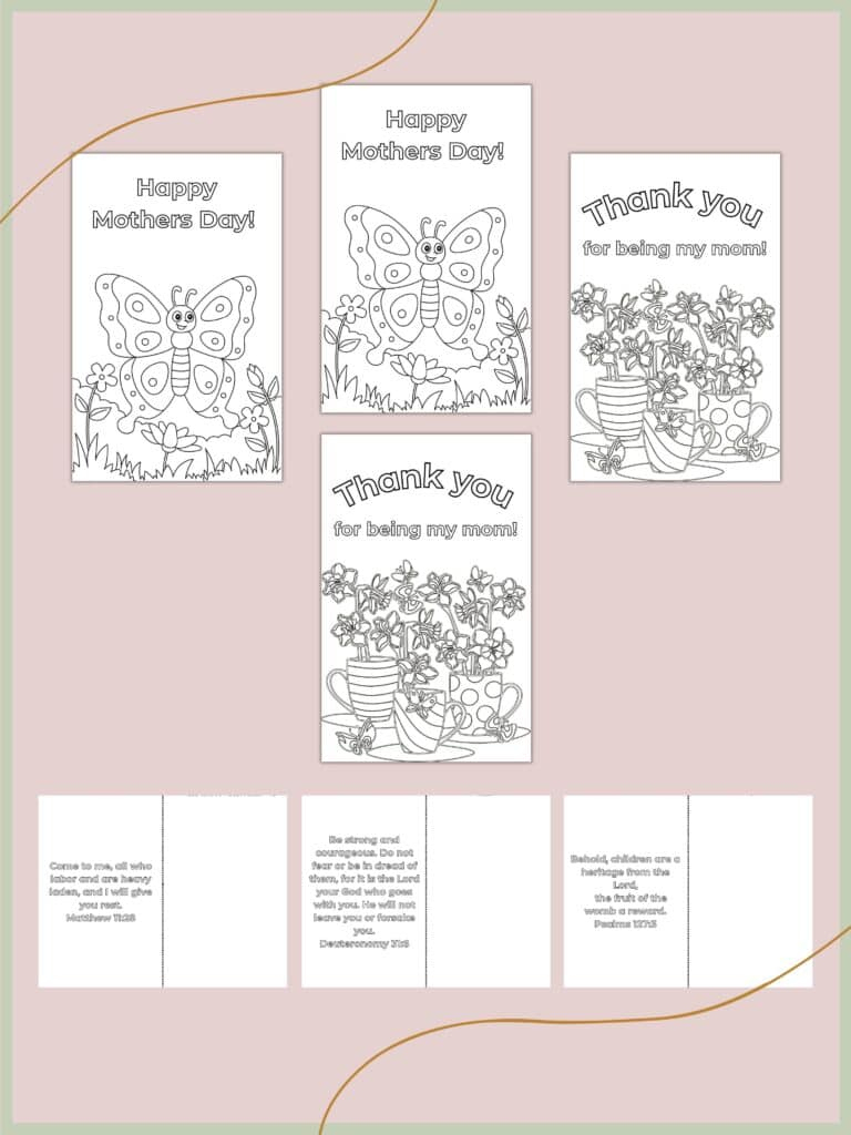 Free Folding Mother&amp;#039;S Day Coloring Cards | Healing Home pertaining to Free Christian Mothers Day Printables