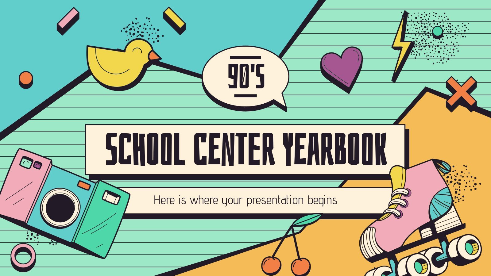 Free Google Slides And Powerpoint Yearbook Templates with Free Preschool Yearbook Templates