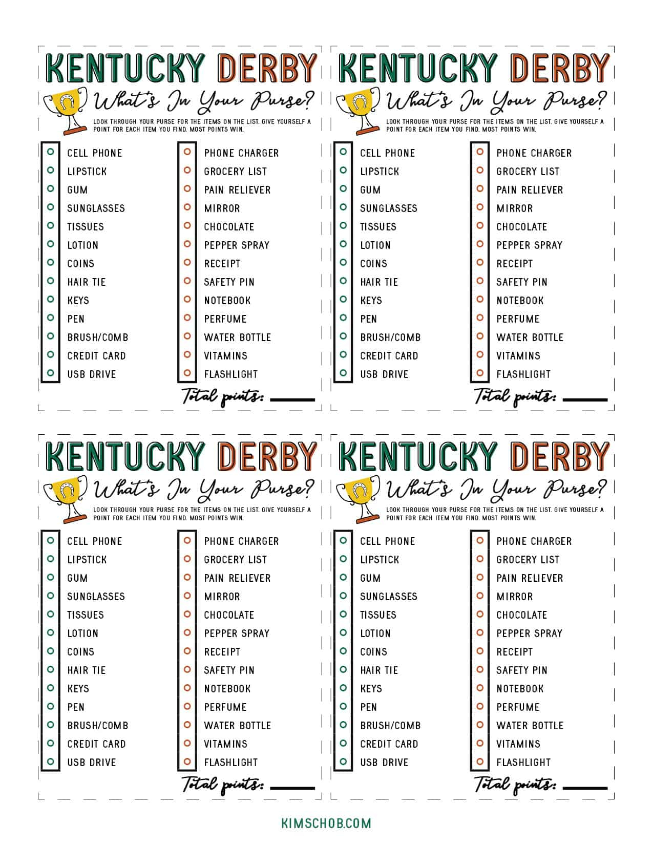 Free Kentucky Derby Printable Games - Kim Schob inside Free Kentucky Derby Printables