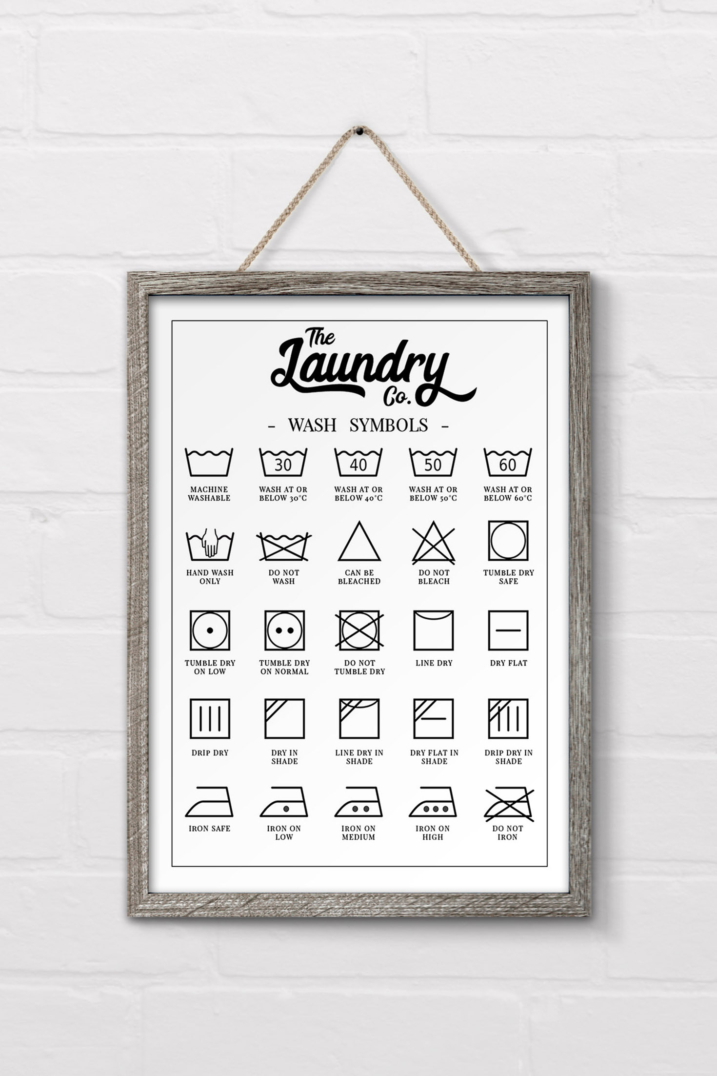 Free Laundry Symbols Wall Art Printable - 24/7 Moms pertaining to Free Printable Picture Symbols