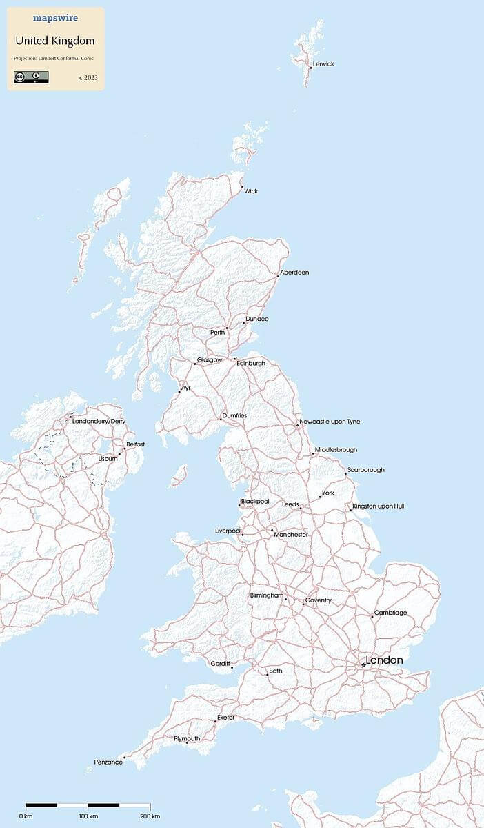 Free Maps Of The United Kingdom | Mapswire for Uk Map Printable Free