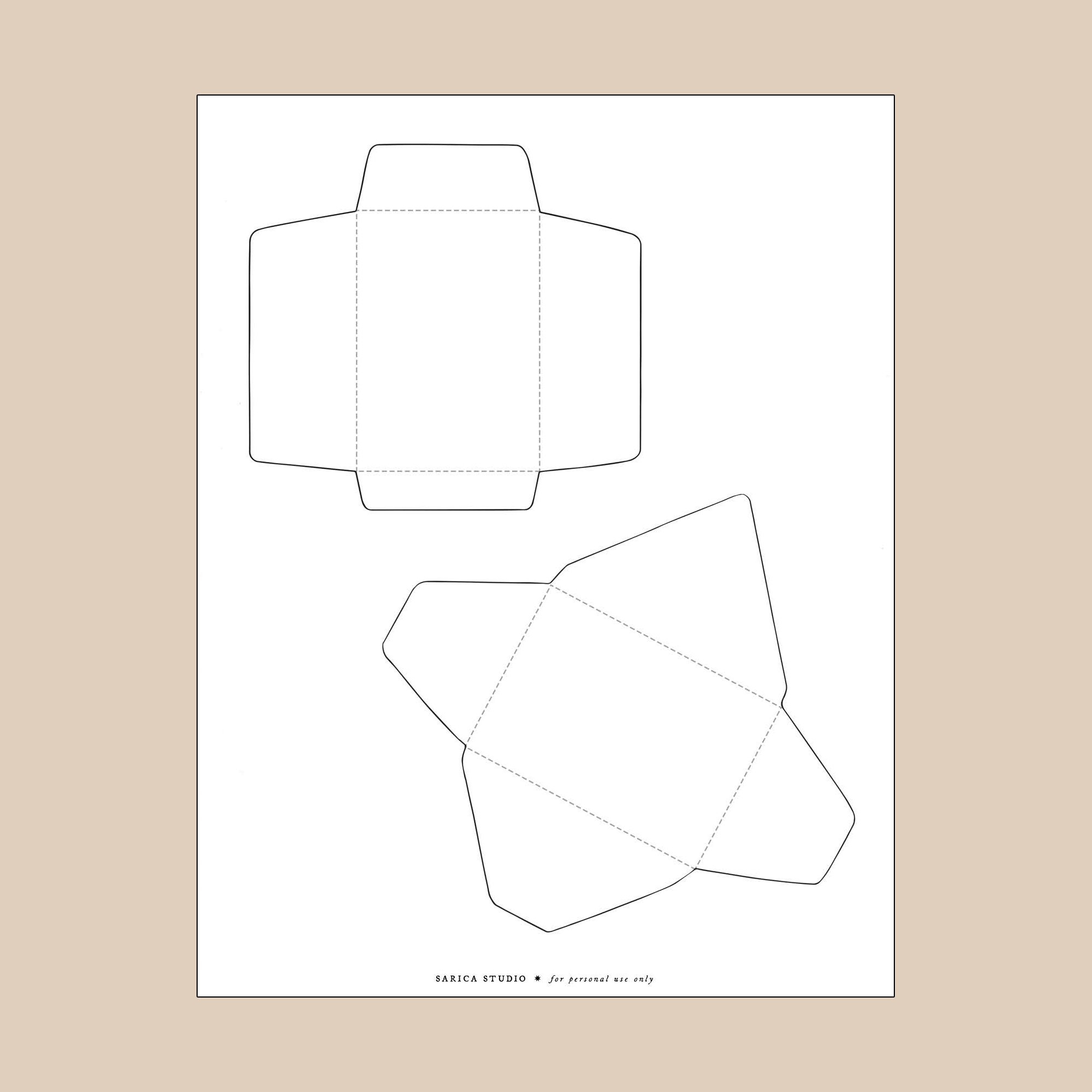 Free Mini Envelope Template Printable — Sarica Studio with Free Pocket Letter Printables